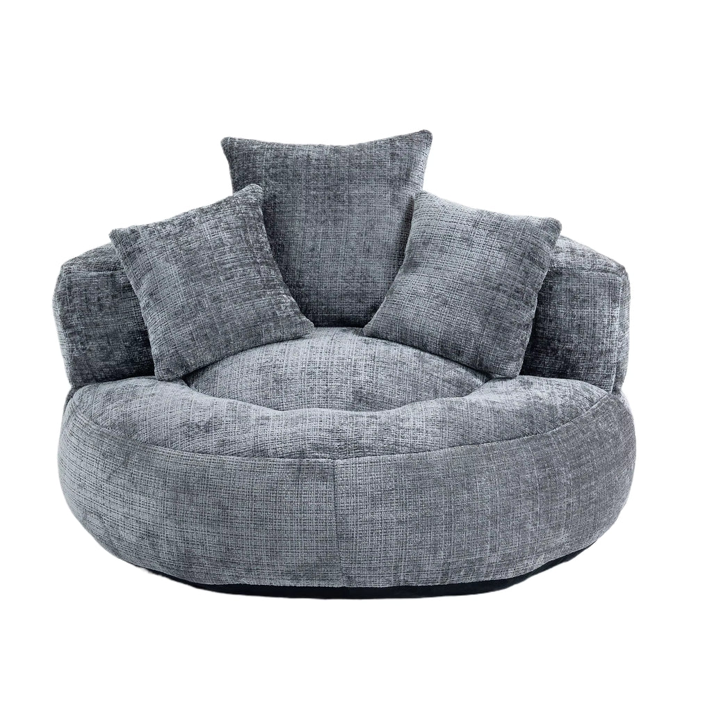 Pouf d'Intérieur Souple en Velours Côtelé