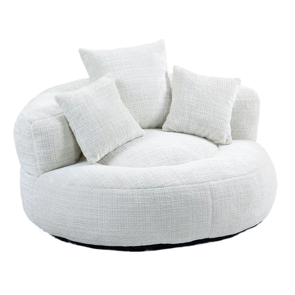Pouf d'Intérieur Souple en Velours Côtelé