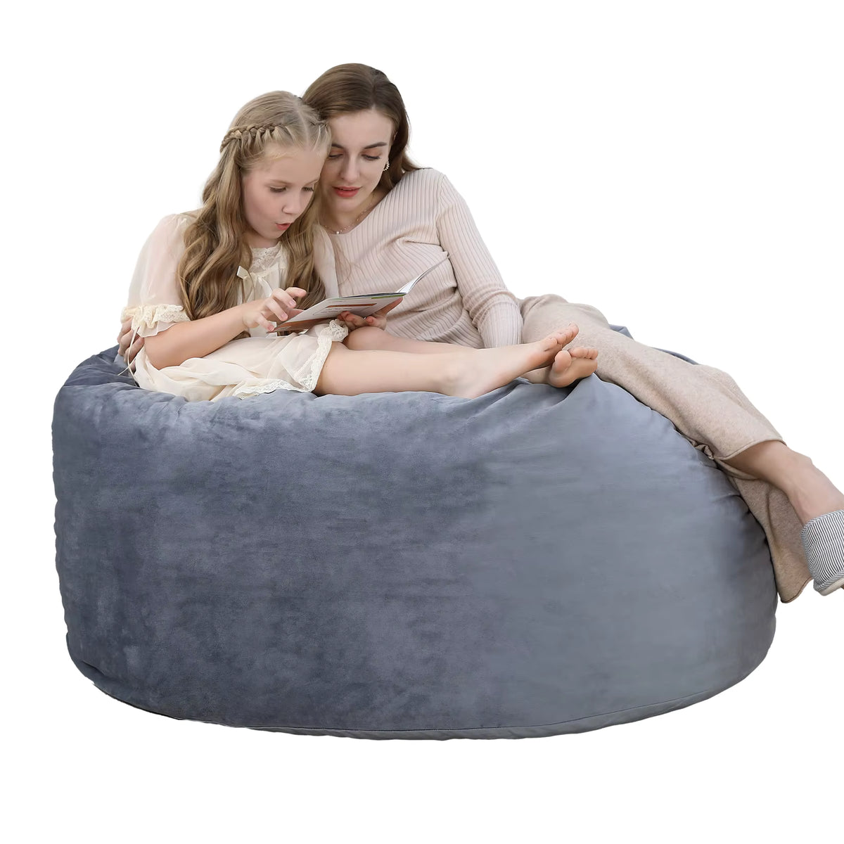 Pouf Cylindrique Uni d'Intérieur
