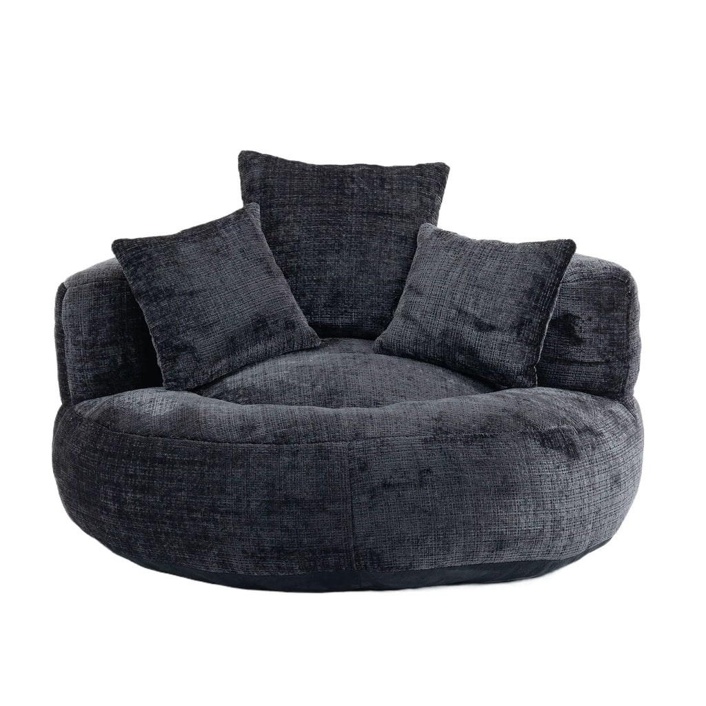 Pouf d'Intérieur Souple en Velours Côtelé