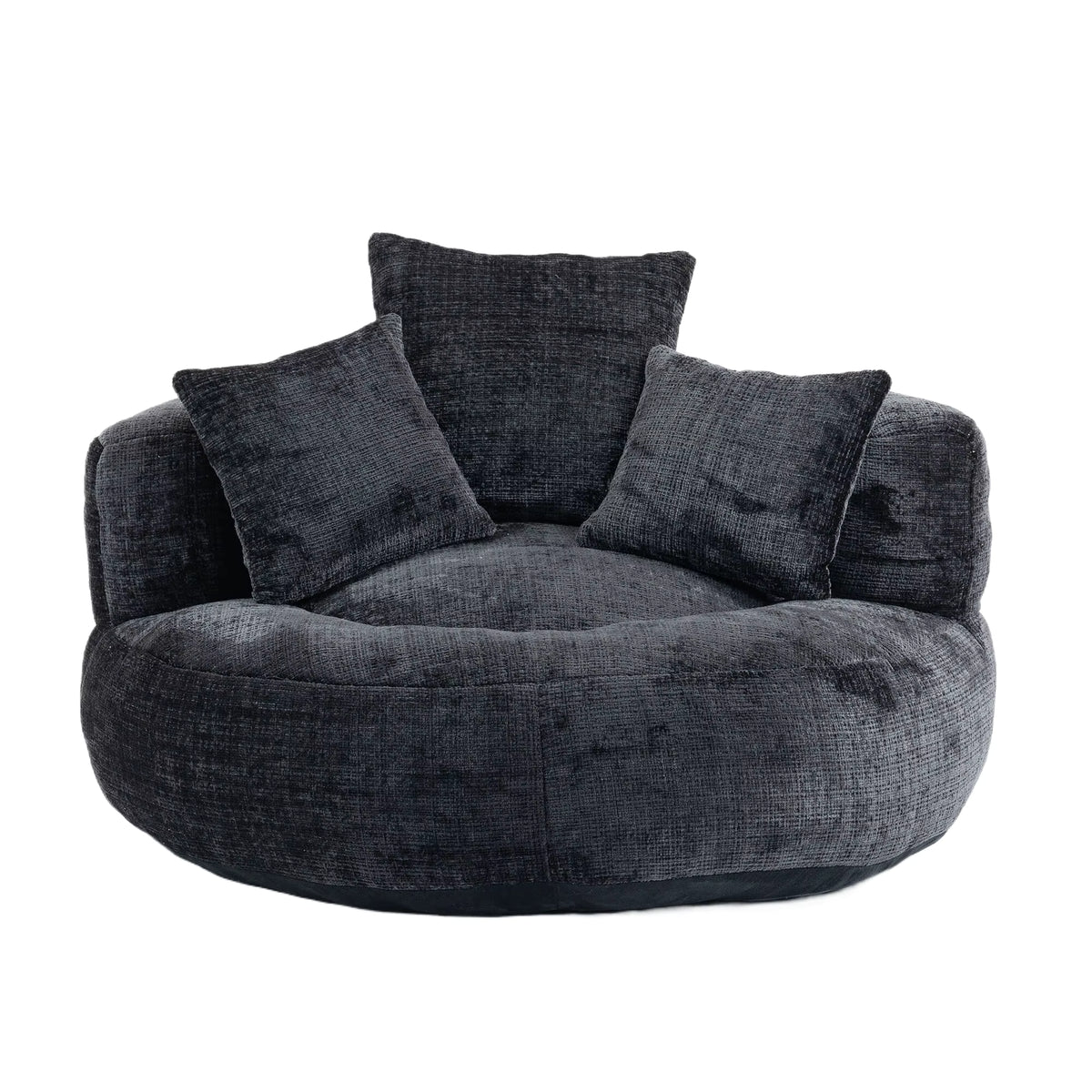 Pouf d'Intérieur Souple en Velours Côtelé