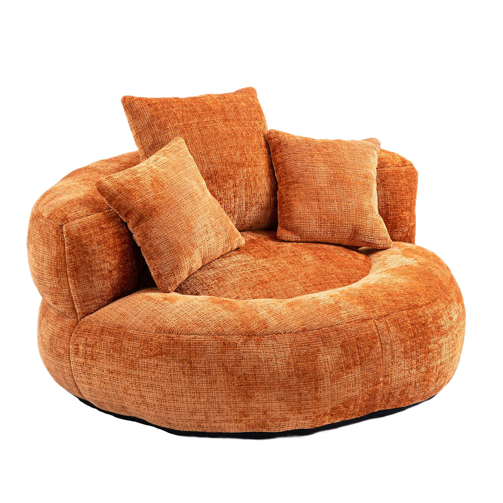 Pouf d'Intérieur Souple en Velours Côtelé